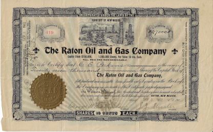 The Raton Oil and Gas Company, 1902