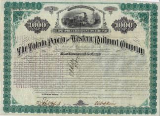 The Toledo, Peoria and Western Railroad Company, 1880