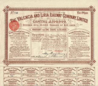 The Valencia and Liria Railway Company Limited, 1888