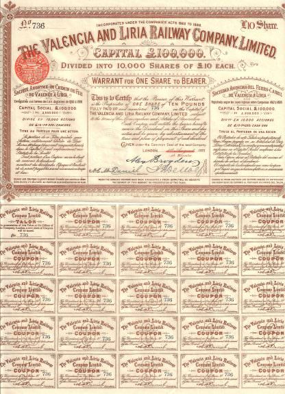 The Valencia and Liria Railway Company Limited, 1888 – Bild 3