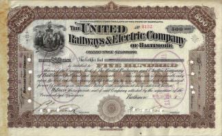 The United Railways & Electric Company of Baltimore, 1899