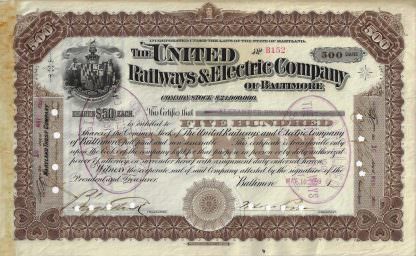 The United Railways & Electric Company of Baltimore, 1899