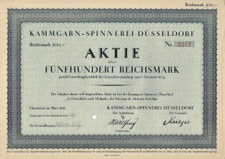 Kammgarn-Spinnerei Düsseldorf, 1925