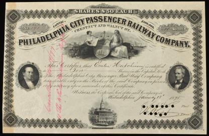 Philadelphia City Passenger Railway Company, 1875