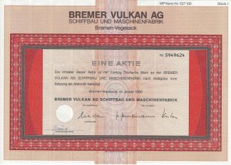 Bremer Vulkan AG Schiffbau und Maschinenfabrik Bremen-Vegesack