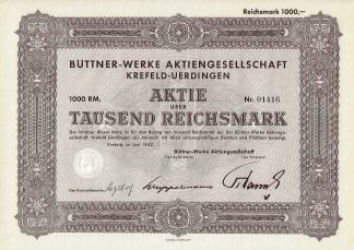 Büttner-Werke Aktiengesellschaft Krefeld-Uerdingen, 1942