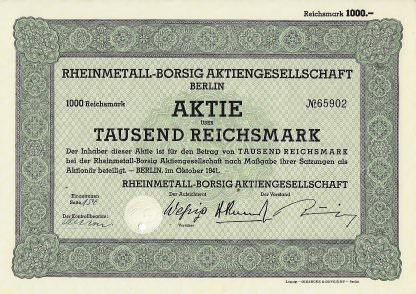 Rheinmetall-Borsig Aktiengesellschaft Berlin, 1941
