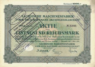 Sächsische Maschinenfabrik vorm. Rich. Hartmann Aktiengesellschaft, 1929