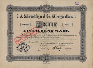 E. A. Schwerdtfeger & Co. Aktiengesellschaft, 1920
