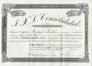 I.X.L. Consolidated Company, Great Falls, Montana (1891)