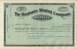 The Maginnis Mining Company, Montana, 1800er Jahre