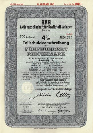 AKA Aktiengesellschaft für Kraftstoff-Anlagen, Dresden, Serie I (1941)