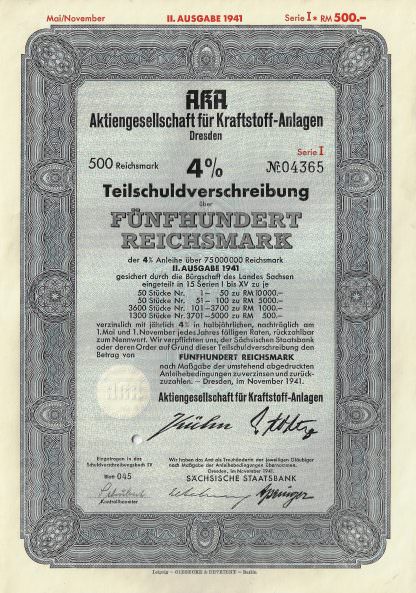 AKA Aktiengesellschaft für Kraftstoff-Anlagen, Dresden, Serie I (1941)