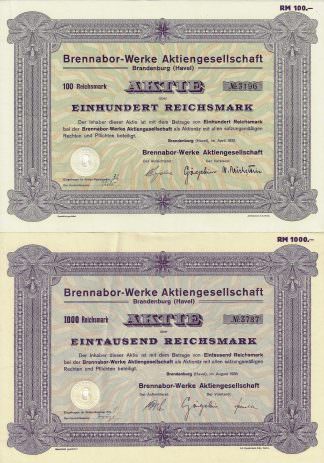 Brennabor-Werke Aktiengesellschaft, Brandenburg (Havel)