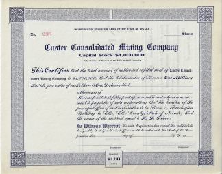 Custer Consolidated Mining Company, Wallace, Idaho