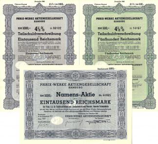 Phrix-Werke Aktiengesellschaft Hamburg, 1941 (Gründeraktie)