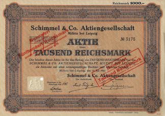 Schimmel & Co. Aktiengesellschaft, Miltitz bei Leipzig