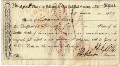 The Baltimore and Ohio Railroad Company, 1855