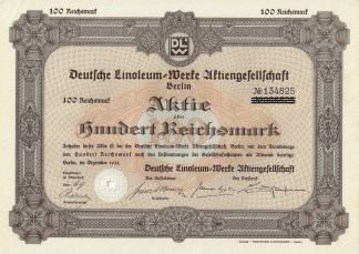 Deutsche Linoleum-Werke Aktiengesellschaft, Berlin (1933)
