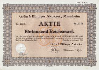 Grün & Bilfinger Akt.-Ges., Mannheim (1941)