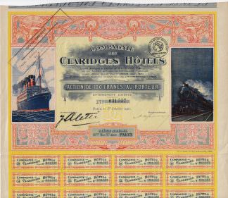 Compagnie des Claridges Hotels S.A., 1921