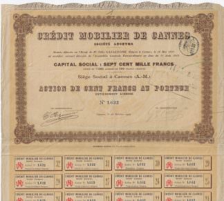 Credit Mobiliaer de Cannes S.A., 1912