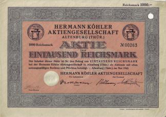 Hermann Köhler Aktiengesellschaft Altenburg (Thür.), 1942