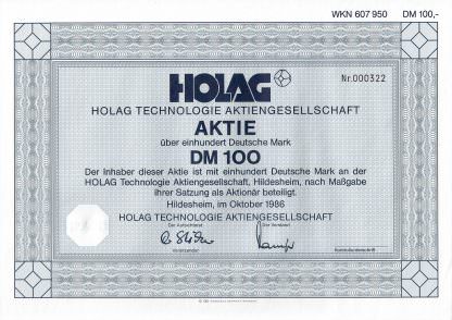 Holag Technologie Aktiengesellschaft, 1986