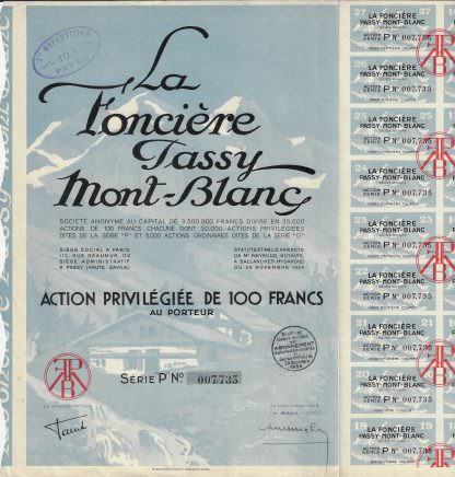 La Fonciere Tassy Mont-Blanc S.A., 1928