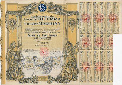 Etablissements Leon Volterra et Theatre Marigny, 1927