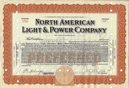 North American Light & Power Company, 1922