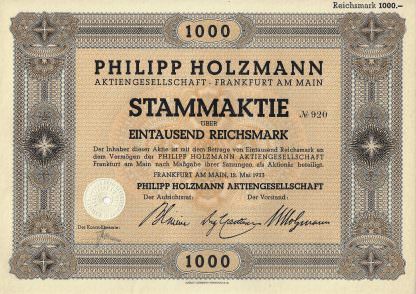 Philipp Holzmann Aktiengesellschaft, Frankfurt am Main (1933)