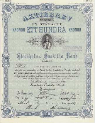 Stockholms Enskilda Bank (SEB-Bank), 1966