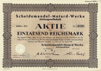 Scheidemandel-Motard-Werke Aktiengesellschaft, Berlin (1941)