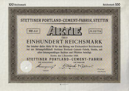 Stettiner Portland-Cement-Fabrik, Stettin (1928)