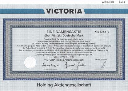 Victoria Holding Aktiengesellschaft, 1989
