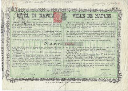 Citta di Napoli (Ville de Naples), 1881