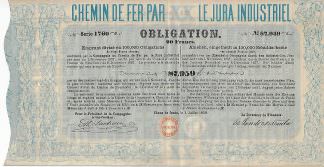 Chemin de Fer par Le Jura Industriel, 1858