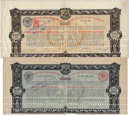 4 % Anleihe der Stadt Lissabon (Camara Municipal de Lisboa), 1886