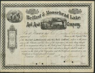 Belfast & Moosehead Lake Rail Road Company, 1878