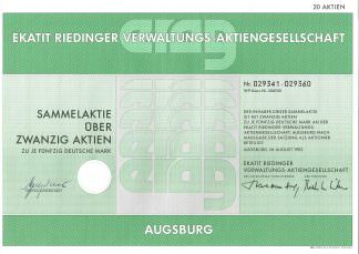 Ekatit Riedinger Verwaltungs-Aktiengesellschaft, 1982
