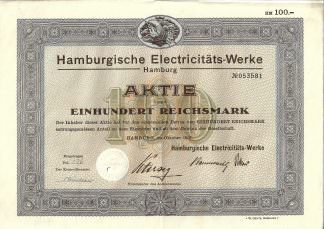 Hamburgische Electricitäts-Werke Hamburg, 1931
