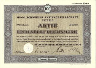 Hugo Schneider Aktiengesellschaft Leipzig, 1932 (HASAG)