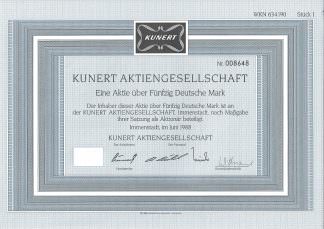 Kunert Aktiengesellschaft, 1988