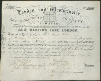London and Westminster Loan & Discount Company Limited, 1865