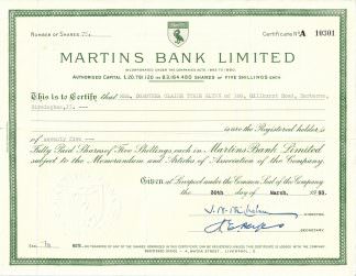 Martins Bank Limited, 1963