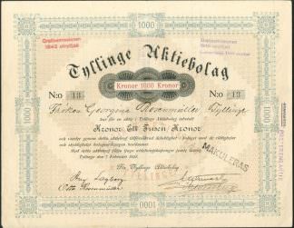 Tyllinge Aktiebolag, 1898
