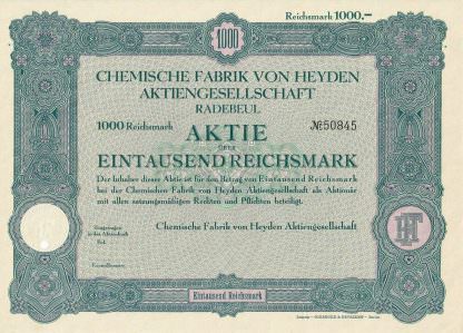 Chemische Fabrik von Heyden Aktiengesellschaft Radebeul (1942)