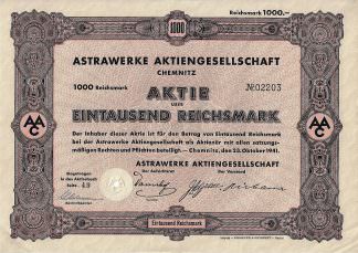 Astrawerke Aktiengesellschaft Chemnitz, 1941