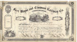 Fort Wayne and Elmwood Railway Co., Detroit, Michigan (1872)